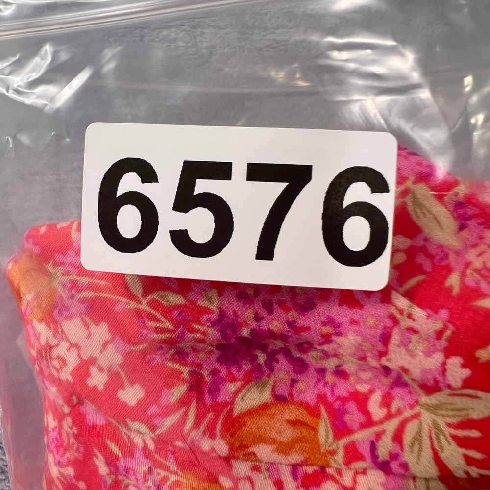 Vtg. Dressbarn Floral Print Button Front Midi Dress Women‎ 10 Pink Short Sleeve - Picture 10 of 10